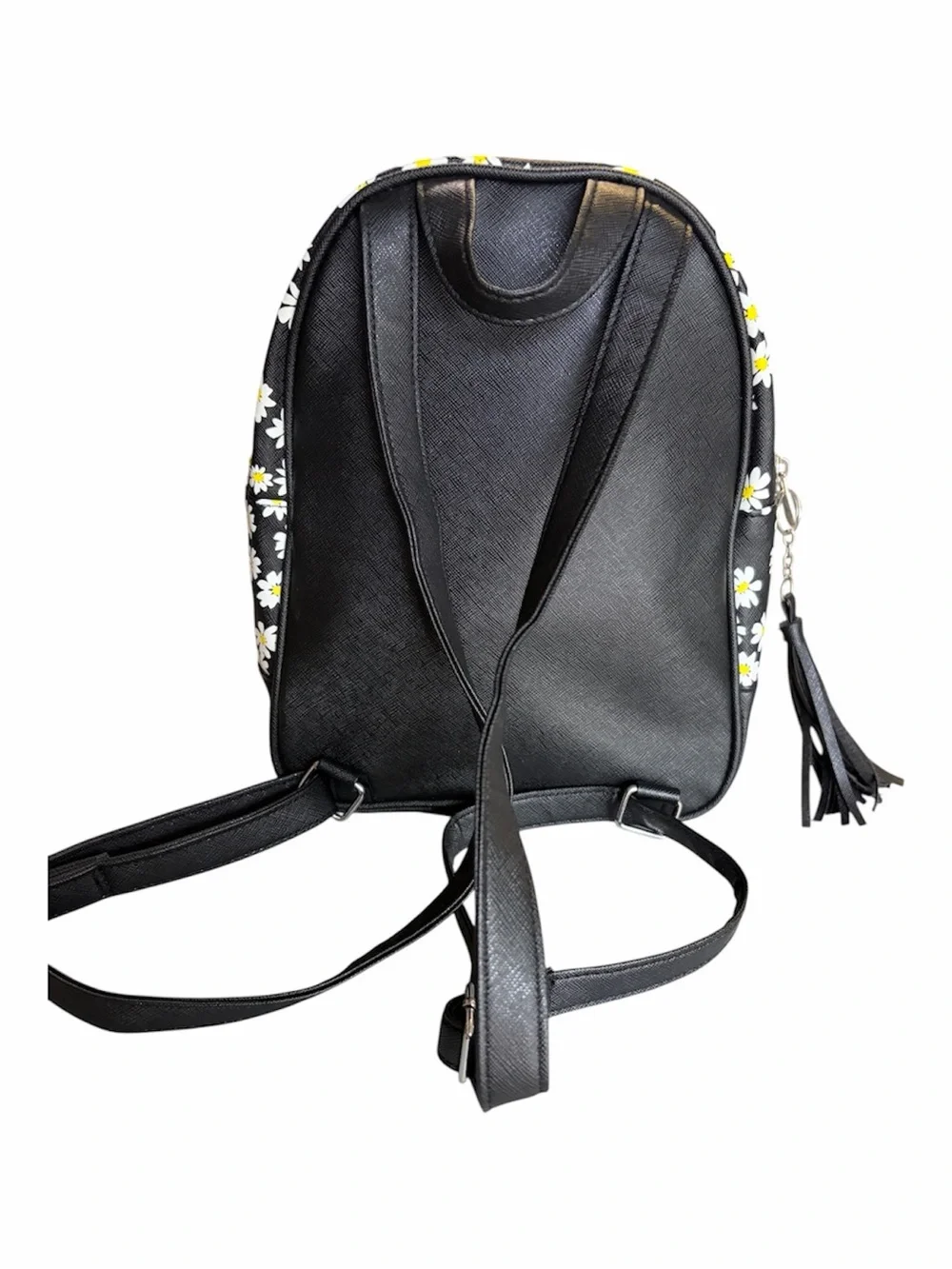 Justice Black Daisy Print Kids Backpack